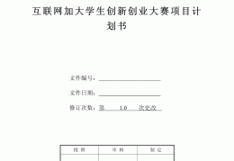 互联网+项目计划书排版要求(互联网+项目计划书模板及字体格式)