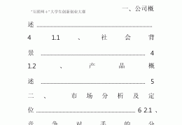 创业项目计划书完整版(创业项目计划书范文案例免费)