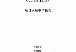 企业立项报告是什么(企业立项报告是什么文件)