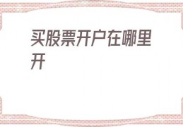 买股票开户在哪里开(买股票开户哪个证券公司好)