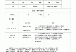 护理求职简历范文个人(护理求职简历怎么写 范文)