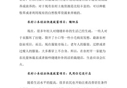 农村致富网创业新项目名称(农村致富网创业新项目名称大全)