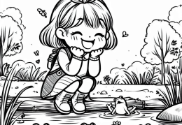 人物简笔画女孩涂色(人物简笔画女孩 女生)