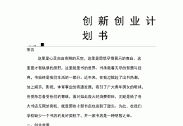 创新创业项目计划书1000(创新创业项目计划书15002000字)