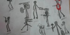 简笔画火柴人士兵(简笔画火柴人士兵拿着枪)