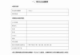 创业项目计划怎么写范文(创 业 项 目 计 划 书 样 本)