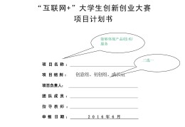 创新创业项目计划书ppt范文(创新创业项目计划书ppt范文怎么写)