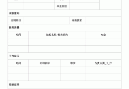 标准简历模板免费(标准简历是什么样的)