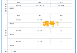 个人简历模板可编辑电子版(个人简历模板电子版在线编辑)
