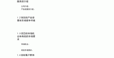 创业项目方案计划书模板(创业项目计划方案实施方案)