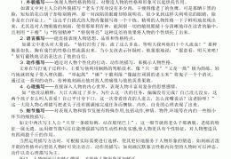 人物描写基本方法有哪些(人物描写方法有哪几种方式)