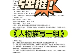 关于人物描写一组优质课例视频大全图片的信息