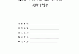 互联网+创新创业大赛红旅赛道商业计划书的简单介绍