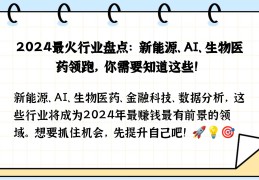 未来5年什么行业最赚钱最有前景(未来5年什么行业最赚钱最有前景呢)