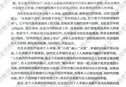 有担当的青年人物素材作文(有担当的青年人物素材作文题目)