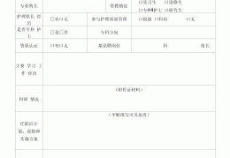 护理求职表格图片大全(护理求职表格图片大全集)