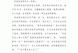 人物描写二年级一百字(描写人物的作文小学生二年级200字左右)