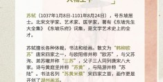 人物素材积累苏轼(人物素材积累苏轼的作品)