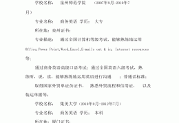 大学生求职简历模板英语怎么写(大学生求职简历模板英语怎么写好)