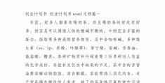 创业计划书300(创业计划书500字)
