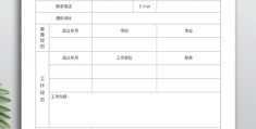 求职简历word文档免费空白模板的简单介绍