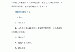 项目建议书模板范文大全怎么写(项目建议书模板范文大全怎么写的)