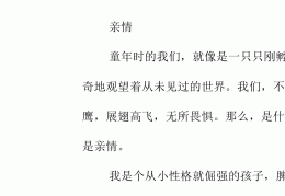关于亲情人物的片段摘抄50字(关于亲情人物的片段摘抄50字怎么写)