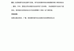 马拉松组织方案有哪些(马拉松组织方案有哪些项目)