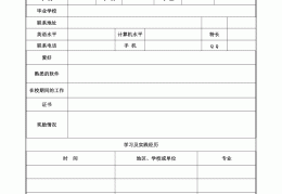 求职个人简历电子版填写怎么填(求职简历电子版可填写)