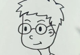 戴眼镜男孩简笔画简单又帅气(戴眼镜男孩简笔画简单又帅气图片)