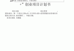 互联网创业计划书(互联网创业计划书封面)