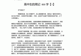 人物传记800字高中(人物传记800字高中生)