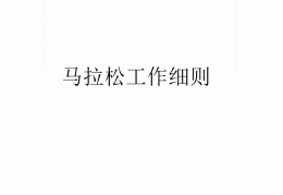 马拉松工作汇报怎么写(马拉松工作汇报怎么写范文)
