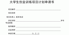 大学生创业小项目计划书怎么写的(大学生创业项目模版)
