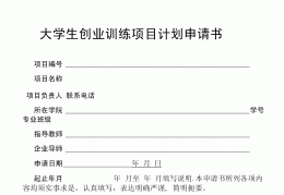 大学生创业小项目计划书怎么写的(大学生创业项目模版)