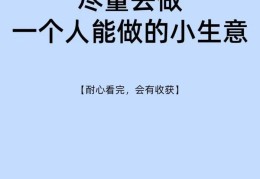 自己一个人干的小生意(自己一个人干的小生意叫什么)