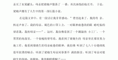 人物传记500字初中水平母亲(人物传记作文500字写母亲初二)