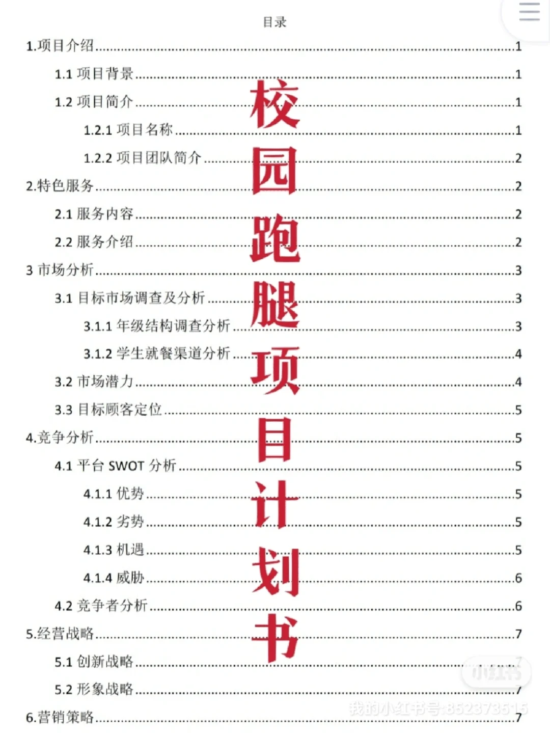 创业计划项目书(创业计划项目书3000字)