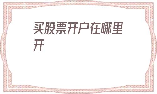 买股票开户在哪里开(买股票开户哪个证券公司好)